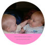Big Circle Baby Photo Labels With Text